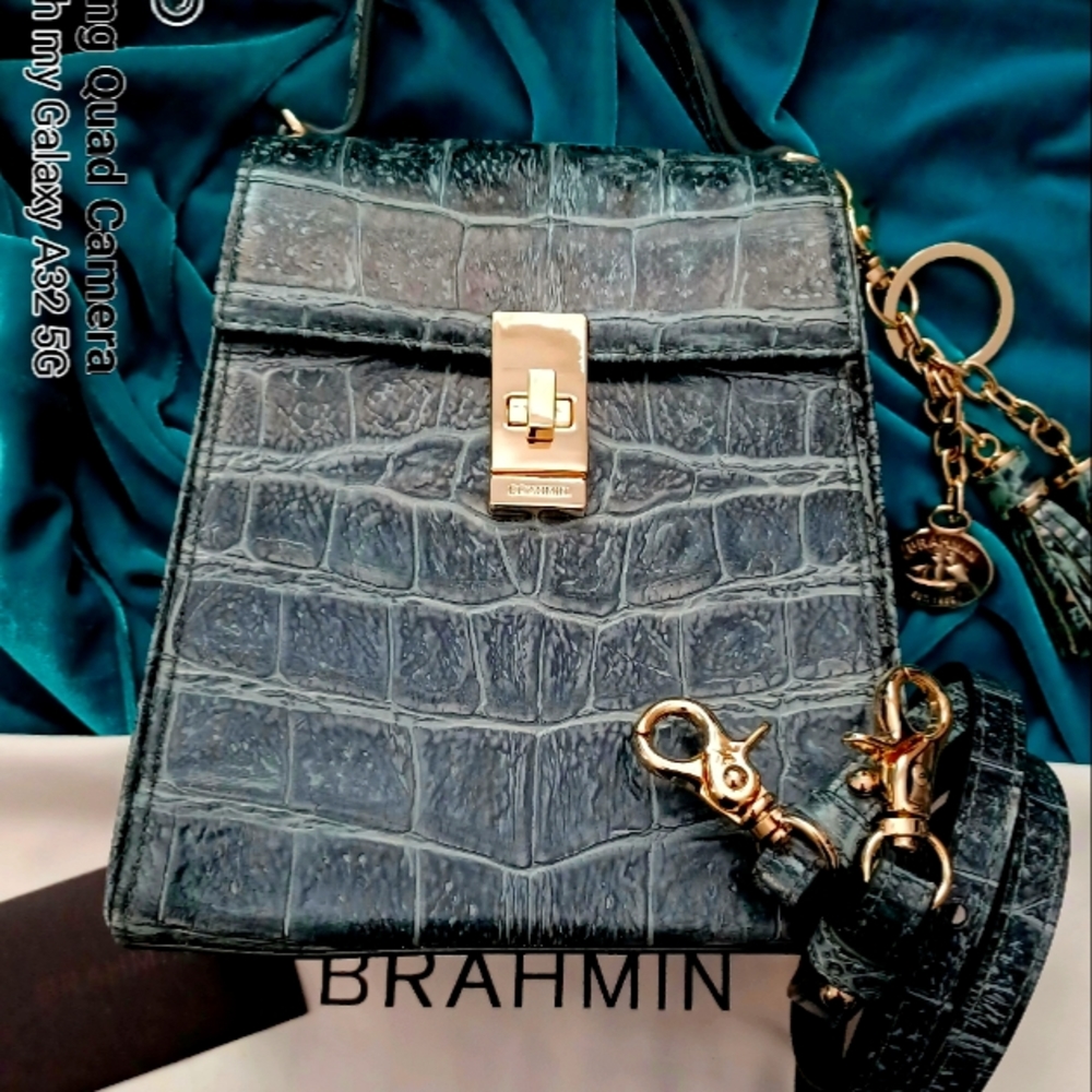 RARE Brahmin "MIDGE" OBSIDIAN VEIL with OBSIDIAN MELBOURNE TASSEL